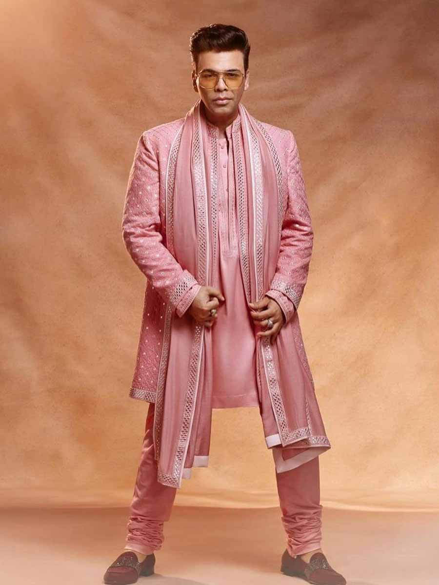 Eclectic fashion statements of Karan Johar : Think Pink.