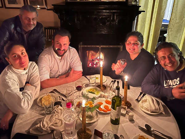 Saif Ali Khan joins Kareena Kapoor and The Devotion of Suspect X team for a candlelit dinner
