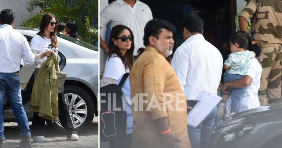 Kareena Kapoor Khan is all smiles as she’s spotted with Jeh at the airport