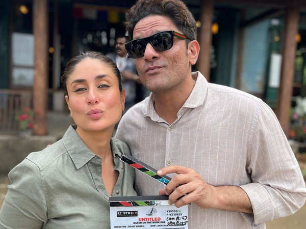Kareena Kapoor Khan poses with Jaideep Ahlawat as they complete first day shoot