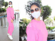 Katrina Kaif clicked in a bubblegum-pink athleisure wear at the airport