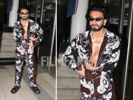 Ranveer Singh clicked in a floral pantsuit at the airport