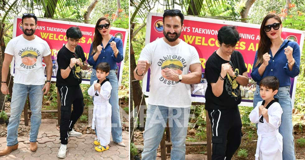 Kareena Kapoor Khan and Saif Ali Khan clicked as their son Taimur wins a yellow belt in Taekwondo