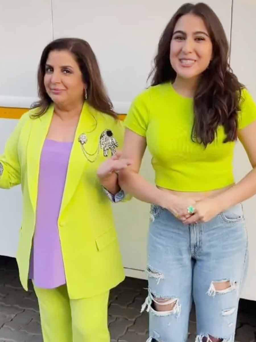 Sara Ali Khan and Farah Khan