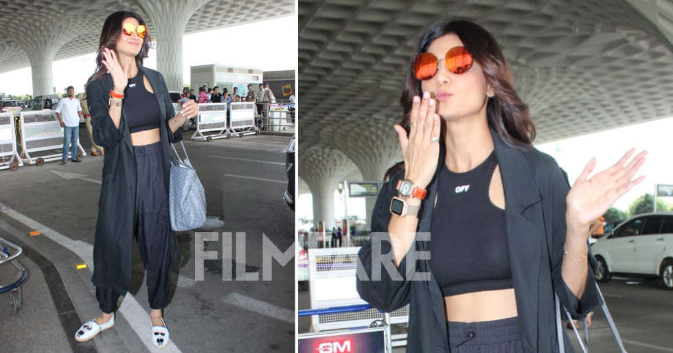 Shilpa Shetty serves street style as she’s snapped at the airport