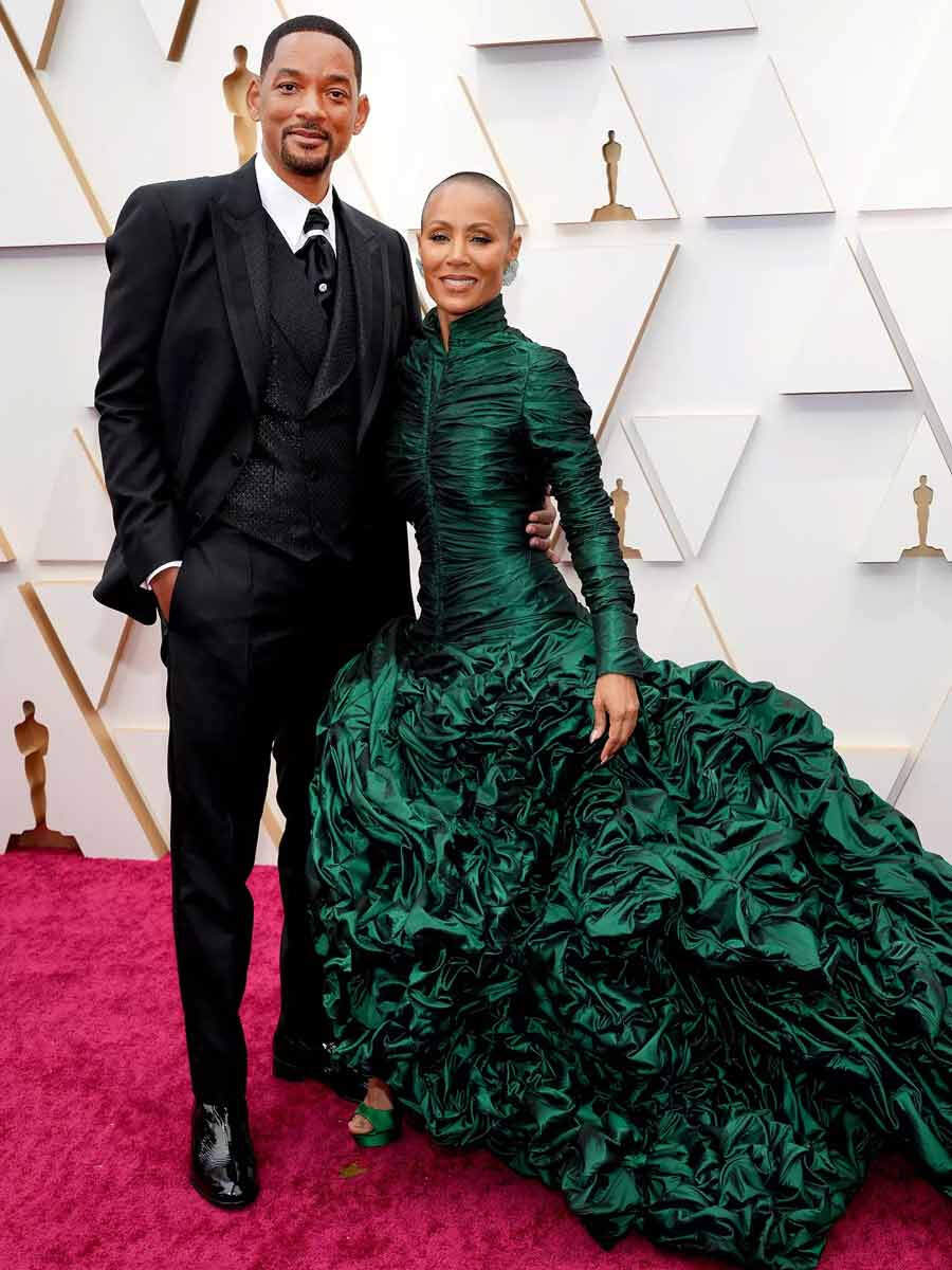 Will Smith with his wife at the Oscars.