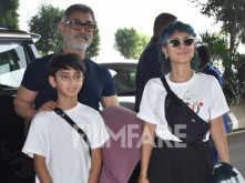 Aamir Khan gets clicked at the airport with Kiran Rao and his son Azad. See pics:
