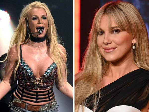 Britney Spears reacts to Millie Bobby Brown wanting to play her in a biopic. Says, I'm not dead