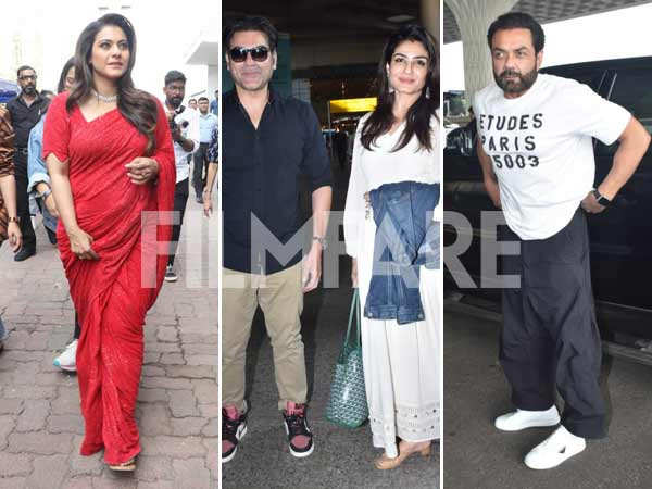 Kajol, Raveena Tandon, Arbaaz Khan and Bobby Deol clicked in the city