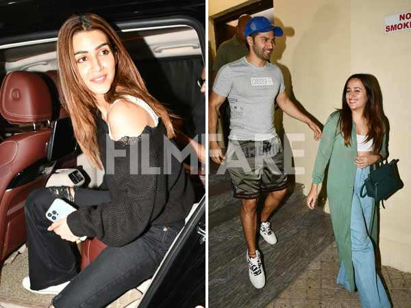 Kriti Sanon and Varun Dhawan Step Out For a Visit To The Theatre