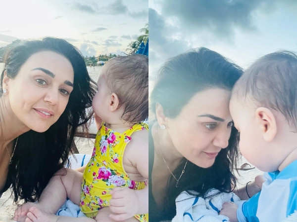 Preity Zinta shares adorable post for her twins Gia and Jai on their first birthday
