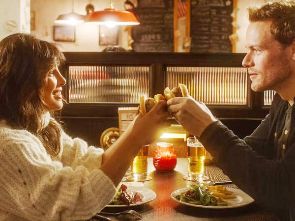 Priyanka Chopra Shares New Stills From Love Again With Sam Heughan And Celine Dion