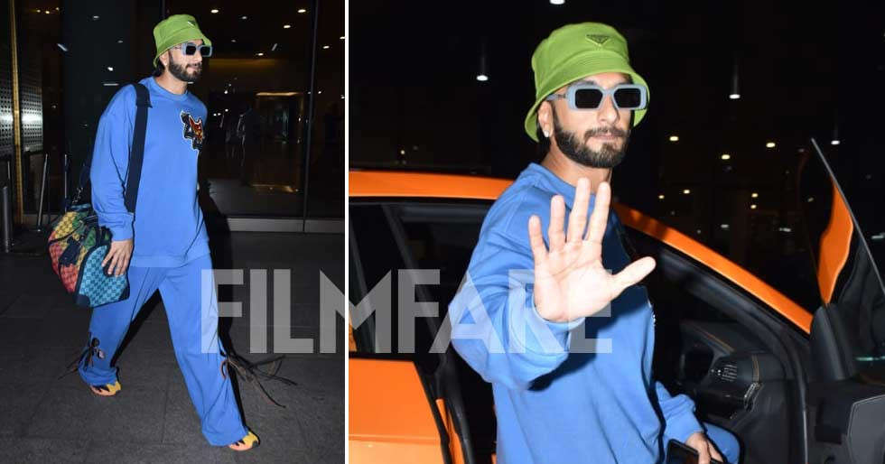 Ranveer Singh aces a casual airport look. See pics: | Filmfare.com