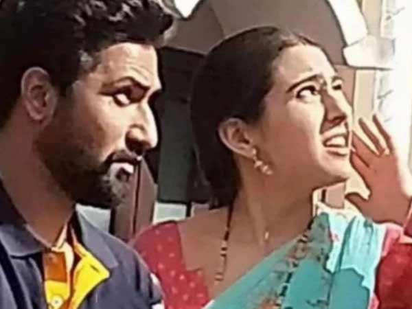 Vicky Kaushal's and Sara Ali Khan's looks from the sets of Laxman Utekar's next go viral