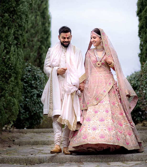 Anushka Sharma Silk Floss Bridal Lehenga