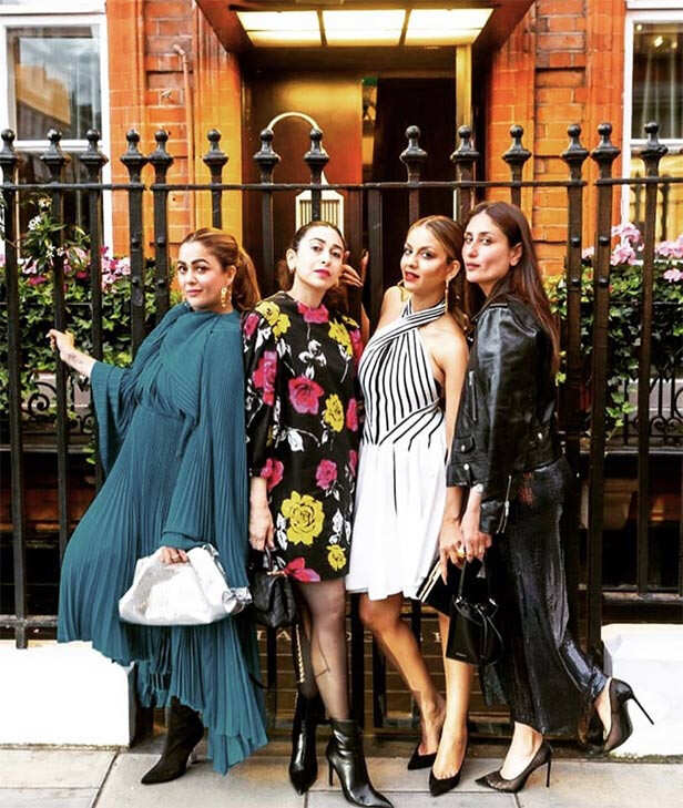 Kareena Kapoor Khan with Karisma Kapoor and others.