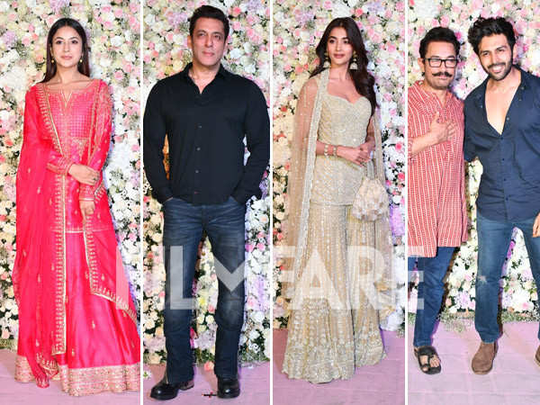 Salman Khan, Katrina Kaif and others attend Arpita Khan Sharma and Aayush Sharma's Eid party. Pics: