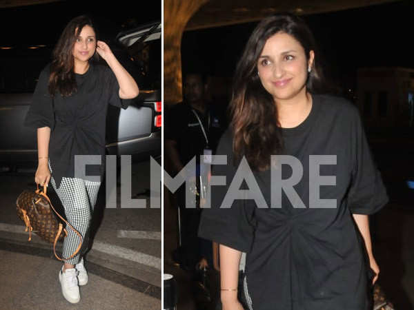 Parineeti Chopra is all smiles as she gets clicked at the airport. Pics: