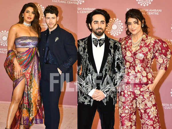 Priyanka Chopra Jonas, Nick Jonas, Ayushmann Khurrana and Tahira Kashyap arrive at the NMACC Gala