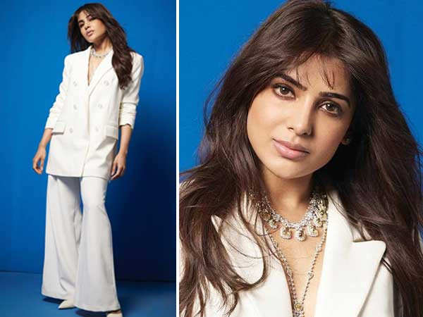 Samantha Ruth Prabhu serves the perfect formal look in her white co-ord set