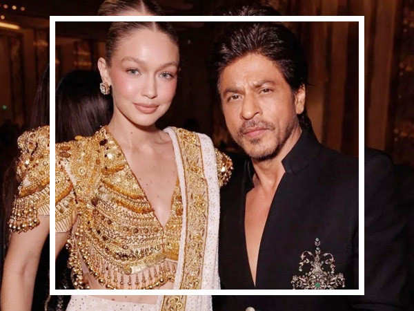 Shah Rukh Khan and Gigi Hadid pose together at the NMACC opening celebrations; see pic