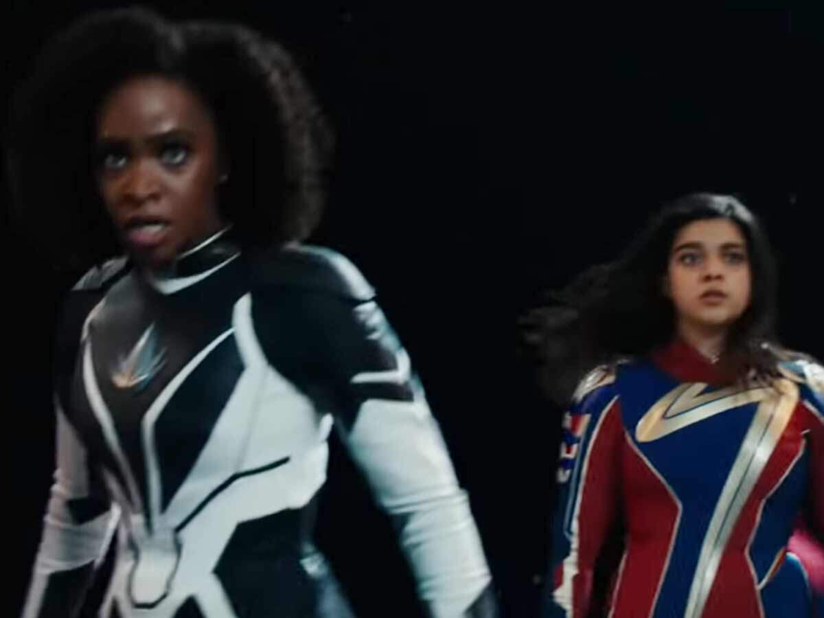 The Marvels Teaser Trailer Brie Larson Iman Vellani And Teyonah Parris Team Up Watch