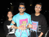 Rocky Aur Rani Kii Prem Kahaani trio Ranveer Singh, Alia Bhatt & Karan Johar get clicked in the city