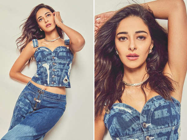 Ananya Panday looks stunning in a denim-on-denim attire at Dream Girl 2 event