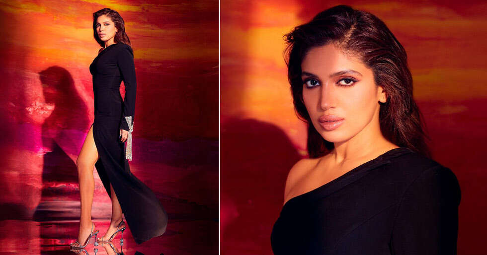 Bhumi Pednekar raises the temperature in a gorgeous black one-shoulder dress