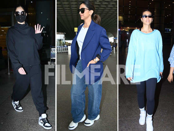 Deepika Padukone, Katrina Kaif and Kriti Sanon get clicked at the airport. See pics: