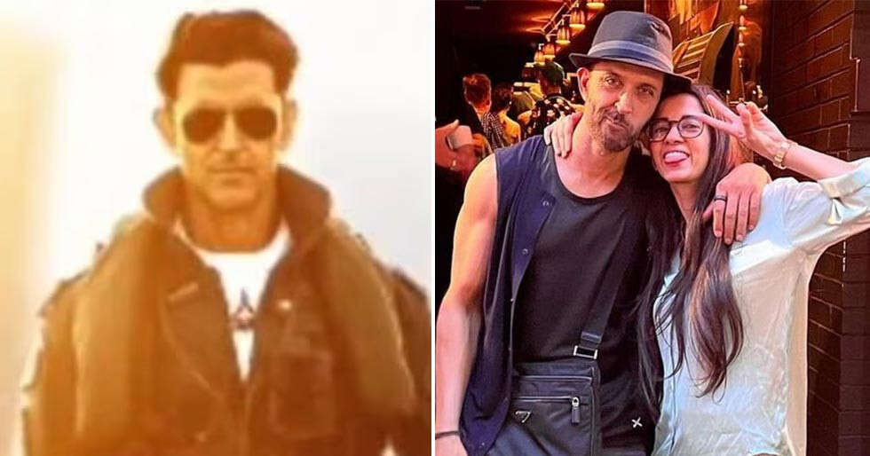 Here’s how Hrithik Roshan’s girlfriend Saba Azad reacted to his Fighter look