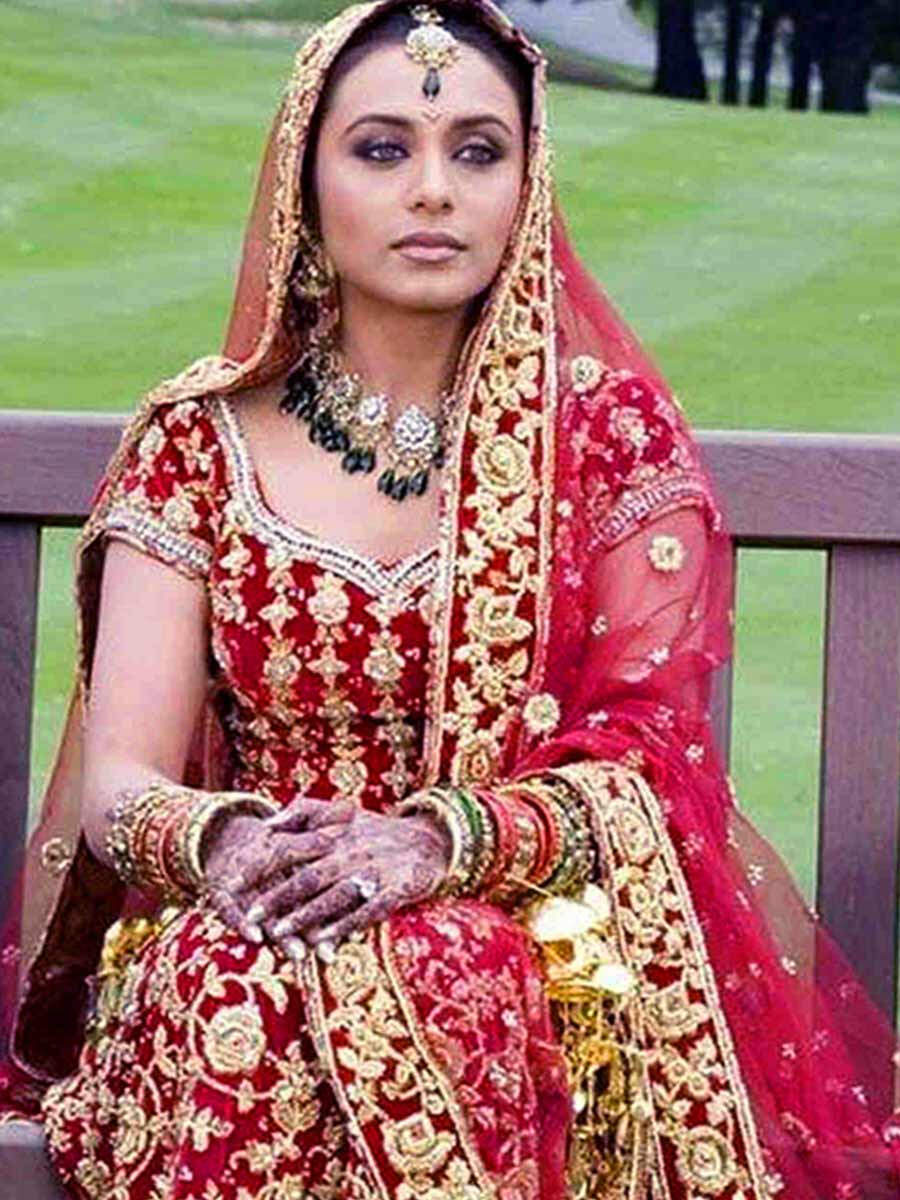 Rani Mukherji | Bridal sari, Pakistani bridal dresses, Pakistani bridal