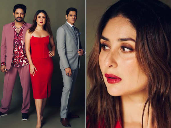 Jaane Jaan stars Kareena Kapoor Khan, Vijay Varma and Jaideep Ahlawat strike a pose