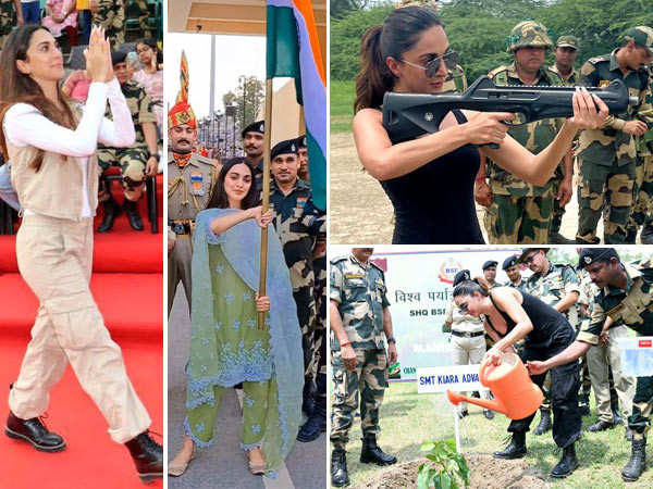 Kiara Advani visits the BSF soldiers at the Wagah border ahead of the 76th Independence Day