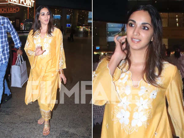 Kiara Advani shines in yellow kurta as she gets clicked at the airport