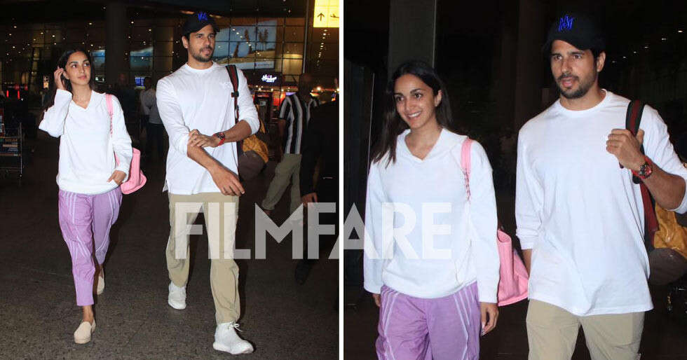 Sidharth Malhotra and Kiara Advani clicked arriving in Mumbai post the ...