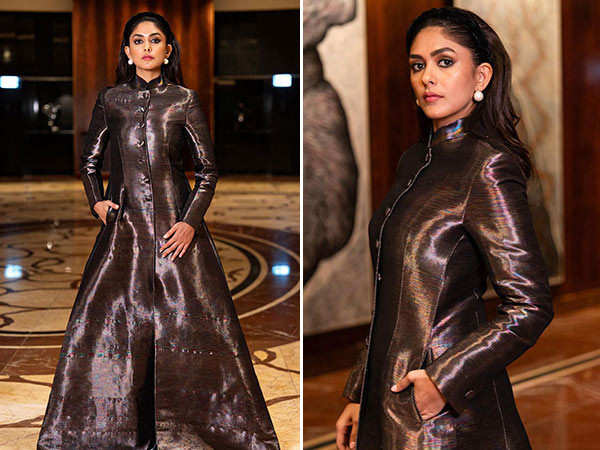 Mrunal Thakur serves a style statement in an Indo-western look; see pics
