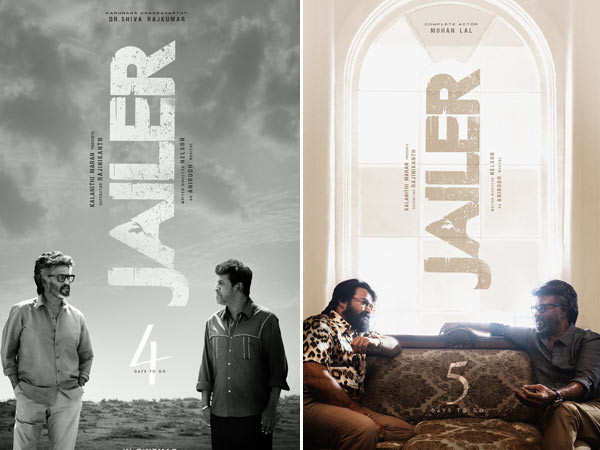Jailer's new posters show Rajinikanth with Mohanlal and Shiva Rajkumar