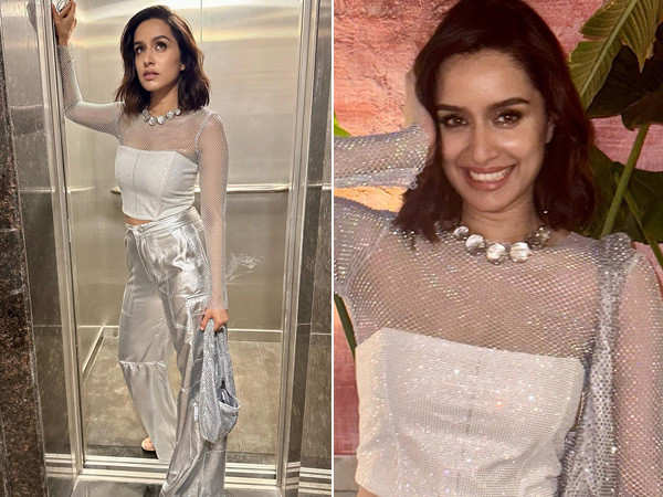 Shraddha Kapoor turns heads in a silver corset crop top and pants