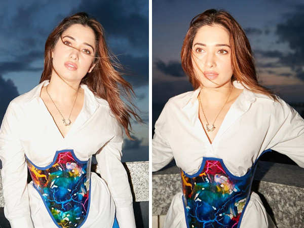 Tamannaah Bhatia ups her style game with a corset look. See pics: