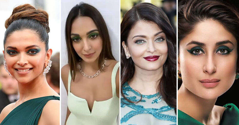 Christmas 2023: Blingy green eye makeup inspiration from Bollywood divas. See pics: