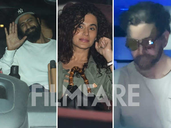 Shah Rukh Khan, Vicky Kaushal and others arrived for Dunki's screening. See pics: