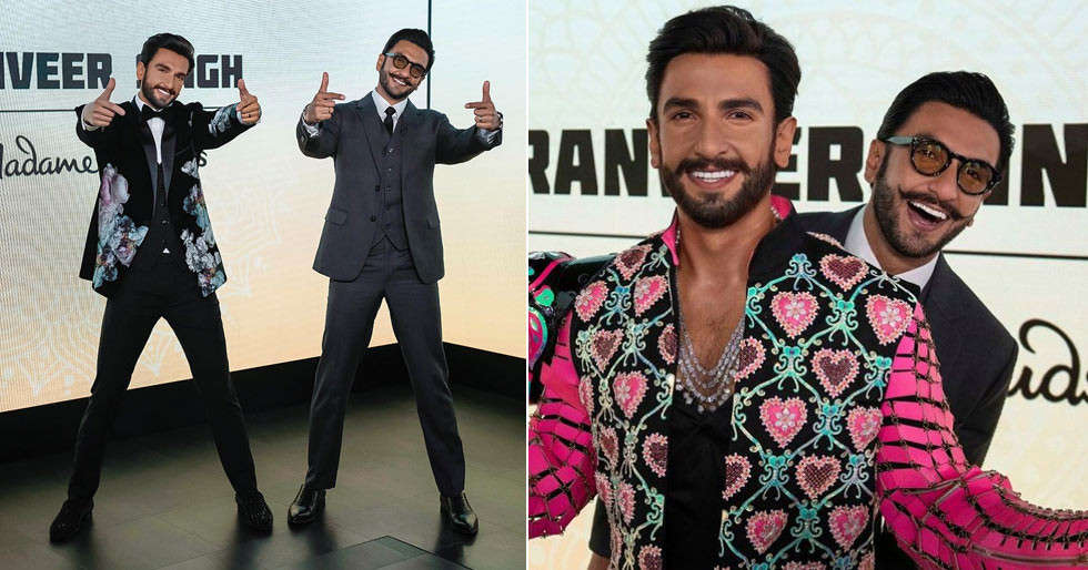 Pics: Ranveer Singh poses with wax statues at Madame Tussauds in London