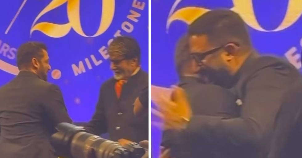 Watch: Salman Khan and Abhishek Bachchan hug it out at Anand Pandit’s birthday bash