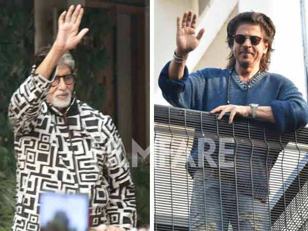 Shah Rukh Khan and Amitabh Bachchan spread some Christmas cheer last evening. See pics: