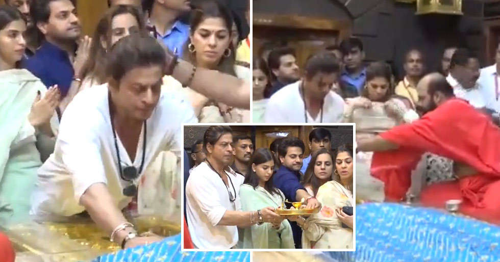 Shah Rukh Khan and Suhana Khan were seen at Shirdi Sai Baba temple yesterday. Watch: