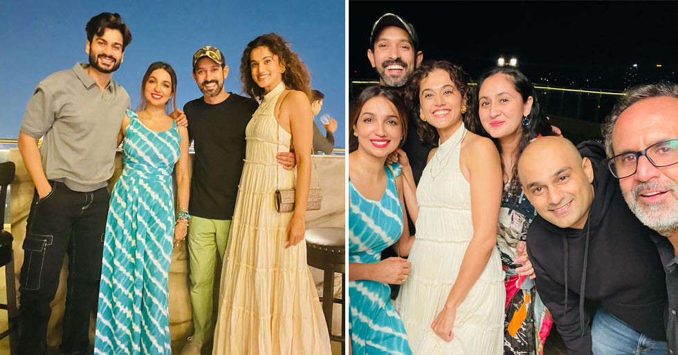 Taapsee Pannu, Sunny Kaushal and Vikrant Massey attend Phir Aayi Hasseen Dillruba’s wrap-up party