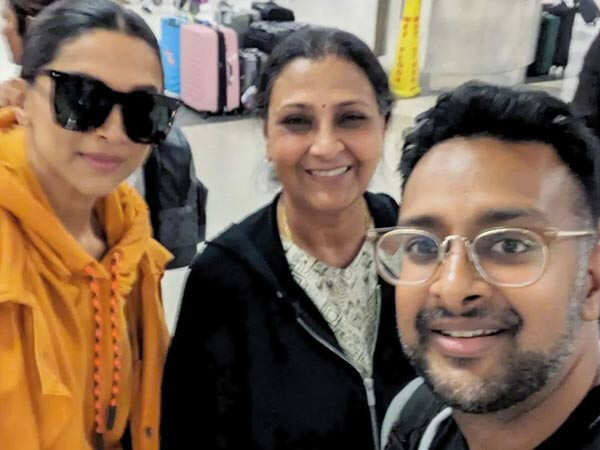 Deepika Padukone arrives at Los Angeles International (LAX