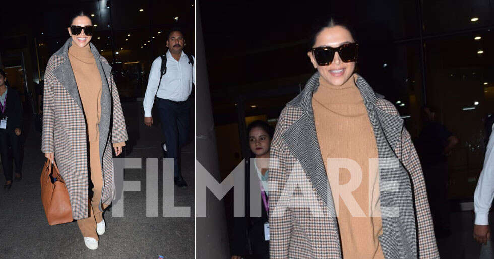 Deepika Padukone sports a comfy co-ord set at the airport | Filmfare.com