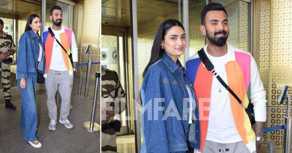 KL Rahul and Athiya Shetty get clicked at the airport. See pics: KL Rahul and Athiya Shetty get clicked at the airport. See pics: